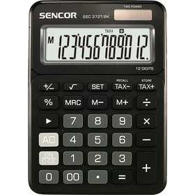 Sencor SEC 372T/BK kalkulačka stolná, čierna