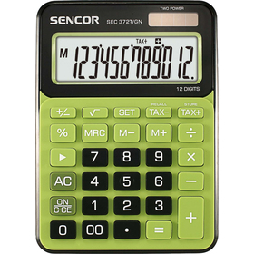 Sencor SEC 372T/GN kalkulačka stolná, zelená