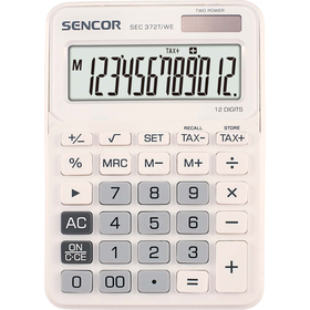 Sencor SEC 372T/WE kalkulačka stolná, biela
