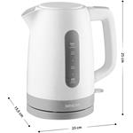 Sencor SWK 1738WH, varná kanvice, 1,7 l, biela