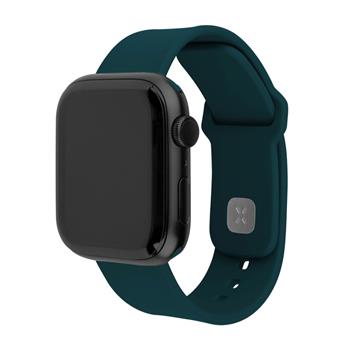 Set silikonových řemínků FIXED Silicone Sporty Strap pro Apple Watch 42/44/45/46mm, tmavě zelený