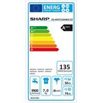 Sharp ES HFH714AW3, práčka predom plnená