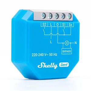 Shelly 1L Gen4 + Bypass - spínací modul bez neutrálneho vodiča, 1 kanál (WiFi, Bluetooth, Zigbee, Matter)