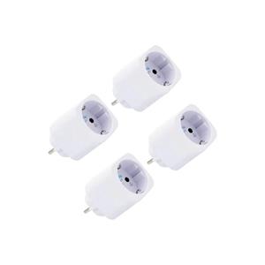 Shelly Plug M Gen3 4-pack Biela - 4ks inteligentná zásuvka s meraním spotreby (WiFi, Bluetooth, Matter)