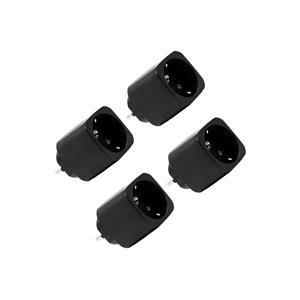 Shelly Plug M Gen3 4-pack Čierna - 4ks inteligentná zásuvka s meraním spotreby (WiFi, Bluetooth, Matter)