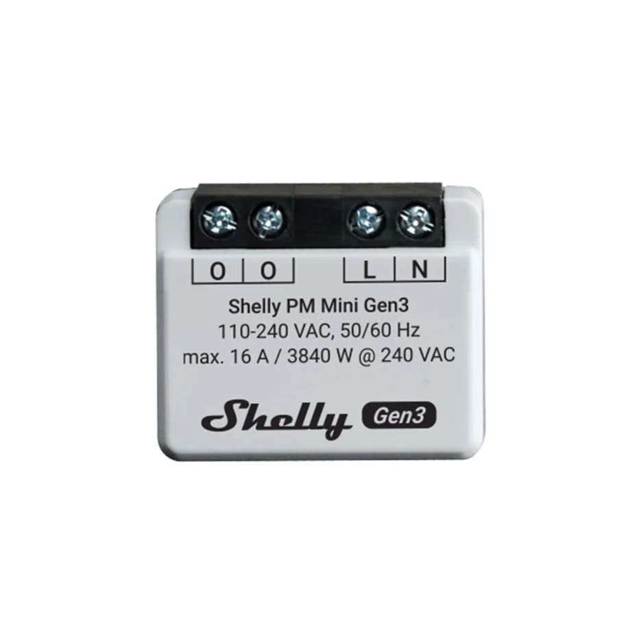 Shelly PM Mini Gen3 - modul na meranie spotreby do 16A (WiFi, Bluetooth)