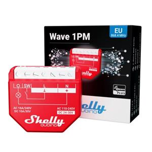Shelly Qubino Wave 1PM - spínací modul s meraním spotreby 1x 16A (Z-Wave)