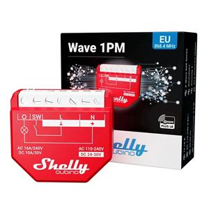 Shelly Wave 1PM EU LR - spínací modul s meraním spotreby 1x 16A (Z-Wave Long Range)