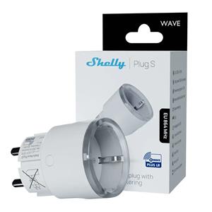 Shelly Wave Plug S LR Biela - inteligentná zásuvka s meraním spotreby (Z-Wave Long Range)
