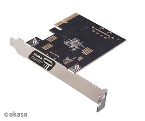 Sieťová karta AKASA USB 3.2 HOST karta, 20Gbps USB 3.hostiteľská karta 2. generácie 2x2 Type-C na PCIe