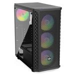 SilentiumPC skříň MidT Signum SG7V EVO TG ARGB / 2x USB 3.0 / 4x 120mm ARGB fan / tvrzené sklo / černá