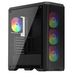 SilentiumPC skříň MidT Ventum VT4V Evo TG ARGB / ATX / 4x120mm fan ARGB / 2xUSB 3.0 / tvrzené sklo / černá