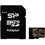 Silicon Power Golden Series High Endurance Micro SDXC, 256GB, adaptér