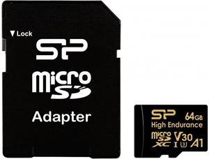 Silicon Power Golden Series High Endurance Micro SDXC, 32GB, adaptér