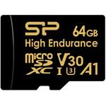 Silicon Power Golden Series High Endurance Micro SDXC, 64GB, adaptér