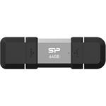 Silicon Power Pendrive C51, 64GB, strieborný