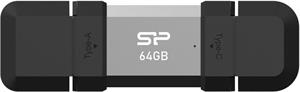 Silicon Power Pendrive C51, 64GB, strieborný