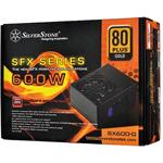 SilverStone Gold SFX SX600-G, 600W, active PFC, semi-fanless, modular, 80mm fan