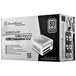 SilverStone Platinum Nightjar NJ520, 520W, active PFC, modular, fan-less