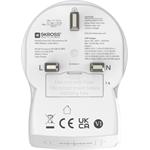 Skross cestovný adaptér, "EU to UK", 1x USB-A, 1x USB-C (PD), 20 W