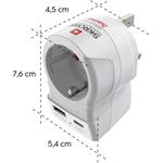 Skross cestovný adaptér, "EU to UK", 1x USB-A, 1x USB-C (PD), 20 W