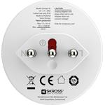 SKROSS cestovný adaptér pre použitie v Brazílii, Taliansku a Švajčiarsku.