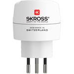 SKROSS cestovný adaptér pre použitie v Brazílii, Taliansku a Švajčiarsku.