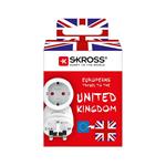 Skross cestovný adaptér pre použitie v UK, biely