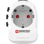 SKROSS cestovný adaptér PRO Light USB AC45PD - World, UK+USA+AUS/CN, univerzálny, uzemnený, USB A+C 45W