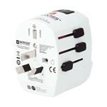 SKROSS cestovný adaptér PRO Light USB AC45PD - World, UK+USA+AUS/CN, univerzálny, uzemnený, USB A+C 45W