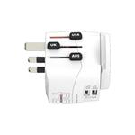 SKROSS cestovný adaptér PRO Light USB AC45PD - World, UK+USA+AUS/CN, univerzálny, uzemnený, USB A+C 45W