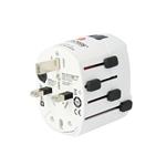 SKROSS Cestovný adaptér SKROSS PRO - World and USB, 10A max., uzemnený, vr. univerzálnej USB nabíjačky, pre cellý svet