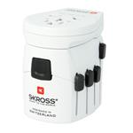 SKROSS Cestovný adaptér SKROSS PRO - World and USB, 10A max., uzemnený, vr. univerzálnej USB nabíjačky, pre cellý svet