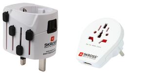SKROSS Cestovný adaptér SKROSS PRO - World and USB, 10A max., uzemnený, vr. univerzálnej USB nabíjačky, pre cellý svet