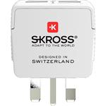 SKROSS cestovný adaptér UK USB pre použitie vo Velkej Británii, vr. 2x USB 2400mA