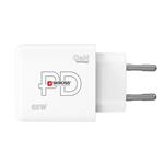 SKROSS DC57-PD65, USB A+C nabíjací adaptér Power Charger 65W GaN EU, Power Delivery, typ C
