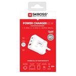 SKROSS DC57UK-PD65, USB A+C nabíjací adaptér Power Charger 65W GaN UK, Power Delivery, typ G