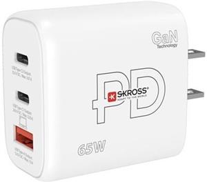 SKROSS DC57USA-PD65, USB A+C nabíjací adaptér Power Charger 65W GaN US, Power Delivery, typ A