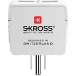 SKROSS PA29USB, cestovný adaptér s USB pre použitie v USA, 2x USB 2400mA