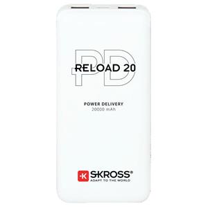 SKROSS powerbank Reload 20 PD, 20000mAh,USB A+C, biely