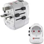 Skross PRO Light USB AC30PD – World, cestovný adaptér, 3-pól, globálny, USB-A/USB-C 30W