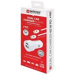 SKROSS USB A+C nabíjací autoadaptér Dual Car Charger, 65W PD