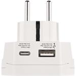 Skross World to Europe USB C20PD, cestovný univerzálny adaptér pre cudzincov do strednej Európy, 1×USB-C, 1×USB-A