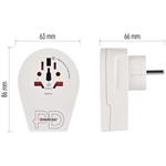 Skross World to Europe USB C20PD, cestovný univerzálny adaptér pre cudzincov do strednej Európy, 1×USB-C, 1×USB-A