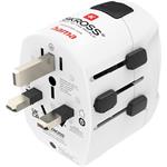 Skross World Travel Pro Light USB, cestovný adaptér, 3-pól., univerzál., 2xUSB-A