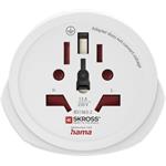Skross World Travel Pro Light USB, cestovný adaptér, 3-pól., univerzál., 2xUSB-A