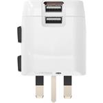 Skross World Travel Pro Light USB, cestovný adaptér, 3-pól., univerzál., 2xUSB-A