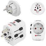 Skross World Travel Pro Light USB, cestovný adaptér, 3-pól., univerzál., 2xUSB-A