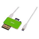 Slim USB 3.0 SuperSpeed Multi čítačka kariet, zelená