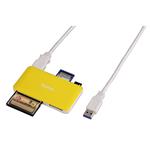 Slim USB 3.0 SuperSpeed Multi čítačka pamäťových kariet, žltá